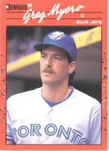 Though Greg Myers had never caught a knuckleballer prior to Candiotti's arrival in Toronto in 1991, he still handled the new Blue Jays knuckleball pitcher very well. In the eight games that the pair worked together, Candiotti notched a 0.91 ERA. 